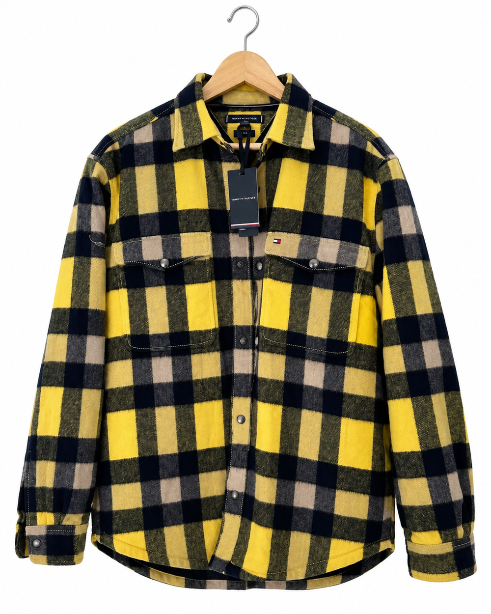 Tommy Hilfiger Checkered Wool Flannel Men's Size Large Heritage Preppy